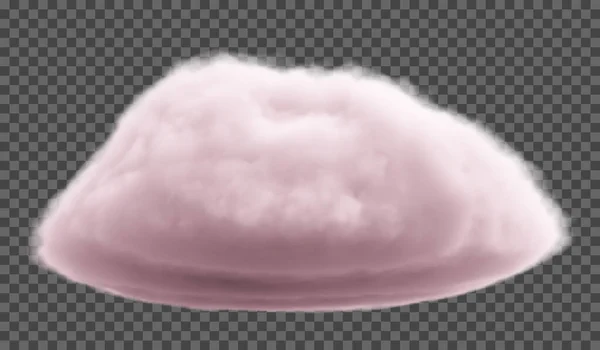 透明な背景に濃いピンクの雲 幻想的背景 — ストックベクタ