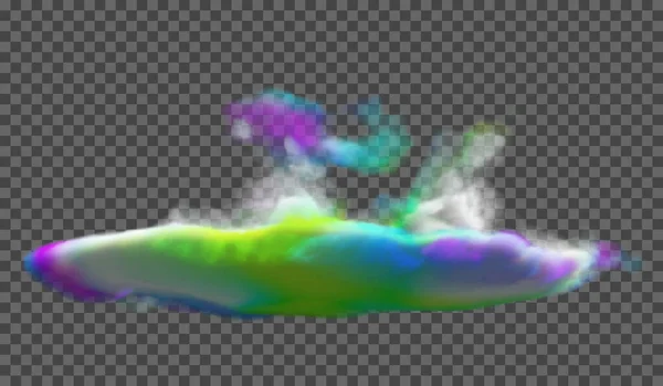 Nuvola Densa Multicolore Uno Sfondo Trasparente Sfondo Fantasy — Vettoriale Stock