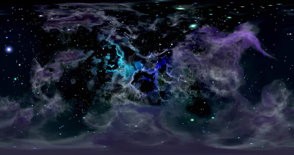 Rendering Space Background Nebula Stars Environment 360 Hdri Map Equirectangular — Stock Photo, Image