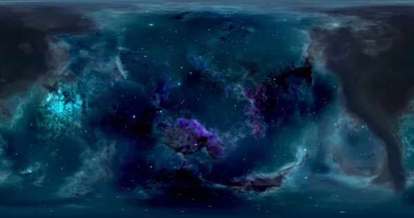 Απόδοση Διαστημικό Υπόβαθρο Νεφέλωμα Και Αστέρια Περιβάλλον 360 Hdri Χάρτης — Φωτογραφία Αρχείου