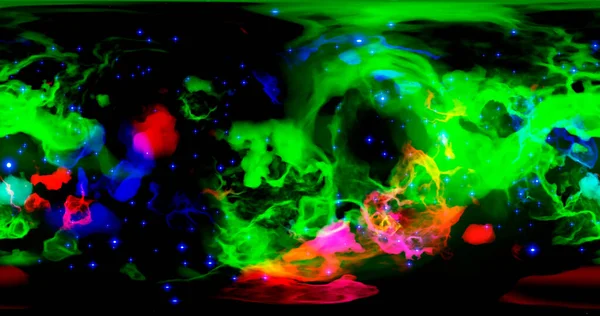 Рендеринг Космический Фон Туманностью Звездами Карта Окружающей Среды 360 Hdri — стоковое фото