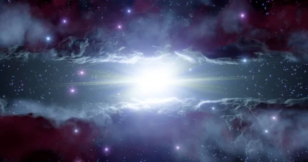 Рендеринг Космические Обои Фон Вселенная Звездами Созвездиями Галактиками Туманностями Облаками — стоковое фото