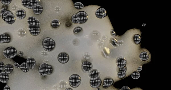 Пена Пузырь Изолирован Черном Обрезкой Текстуры Пути Фона — стоковое фото