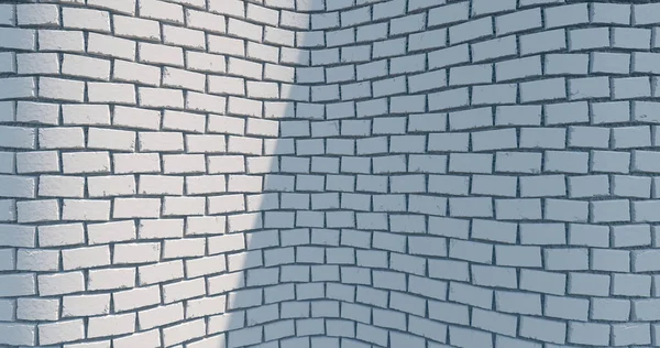 Rendering White Brick Wall Masonry Front View — Stock Photo, Image
