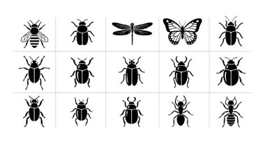 Bir grup böcek. böcek simgesi.