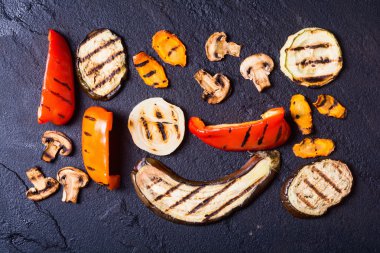 Arka plan ızgara sebze