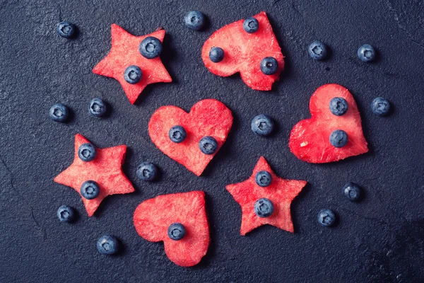 Watermelon hearts & stars