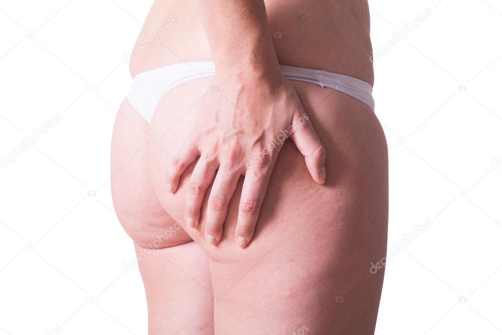 Femal? ass in purple panties close up, Stock Photo, Picture And
