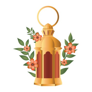 Çiçek Süslemeli İslami Fener