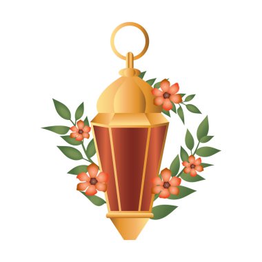 Çiçek Süslemeli İslami Fener