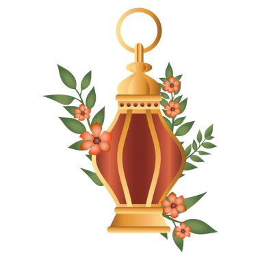 Çiçek Süslemeli İslami Fener