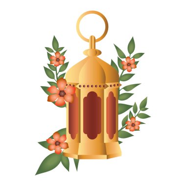 Çiçek Süslemeli İslami Fener