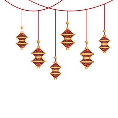 Çin Yeni Yıl Fener Sınırı Dekorasyonu