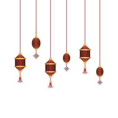 Çin Yeni Yıl Fener Sınırı Dekorasyonu