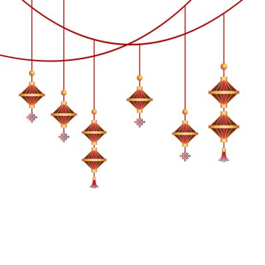 Çin Yeni Yıl Fener Sınırı Dekorasyonu