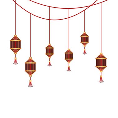 Çin Yeni Yıl Fener Sınırı Dekorasyonu