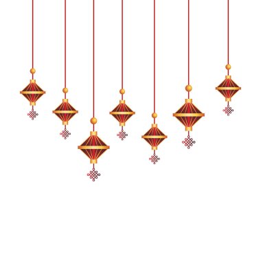 Çin Yeni Yıl Fener Sınırı Dekorasyonu