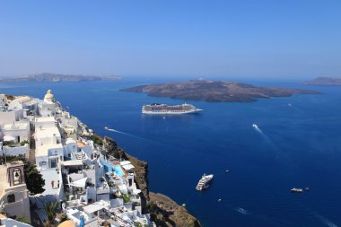 yolcu gemilerine, thira, santorini Island, Yunanistan