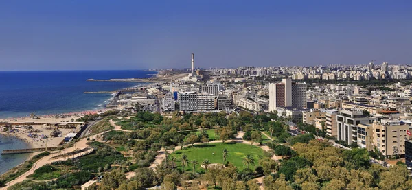 Üstten Tel Aviv panoramik görünüm