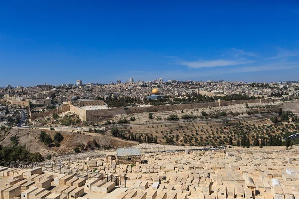 Иерусалим - вид с Елеонской горы — стоковое фото