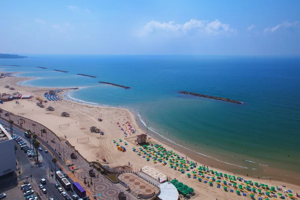 Top view of the promenade of tel Aviv — Stock Photo, Image