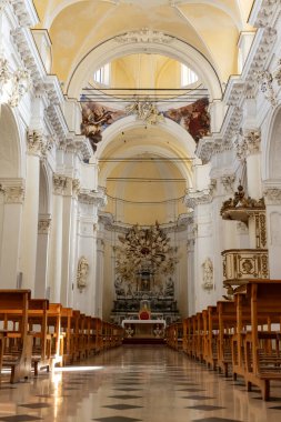 Noto, Sicilya, İtalya -16 Eylül 2025: San Carlo al Corso Barok tarzı Kilise, San Carlo Borromeo, Noto, Sicilya, İtalya 'ya ithaf edilmiştir.