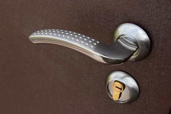 Metal door handle — Stock Photo, Image