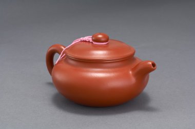 Teapot for green tea clipart