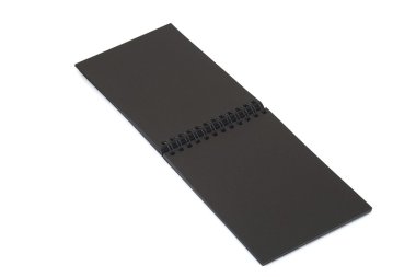 Siyah defter spiral ile