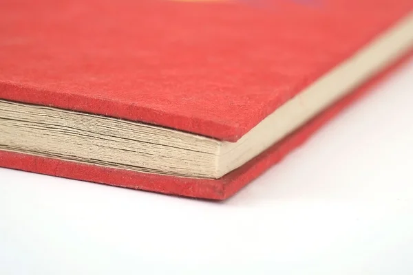 Notebook vermelho feito à mão — Fotografia de Stock