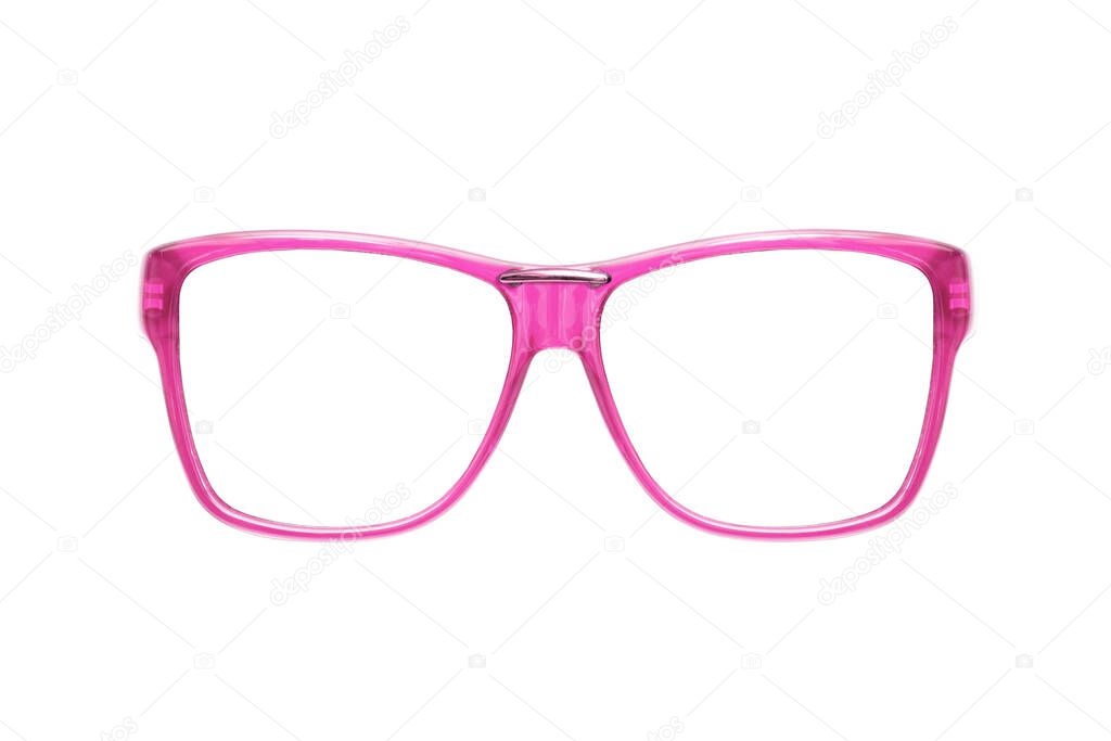 Glasses  isolated on white background for applying on a portrait. Design element with clipping path