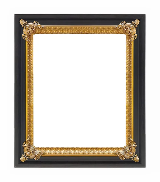 用于在白色背景下隔离的绘画 镜子或照片的木制框架 — 图库照片