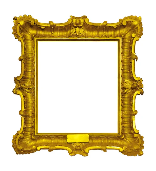 Doble Marco Dorado Díptico Para Pinturas Espejos Fotos Aisladas Sobre —  Fotos de Stock