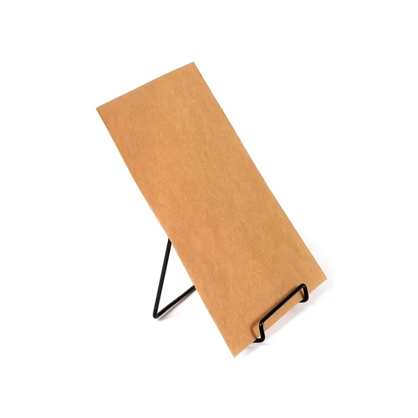 Envelope Papel Artesanal Isolado Sobre Fundo Branco — Fotografia de Stock