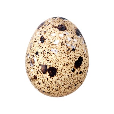 Beyaz arka planda izole edilmiş çeşitli bıldırcın yumurtaları. Kırpma yolu ile tasarım ögesi