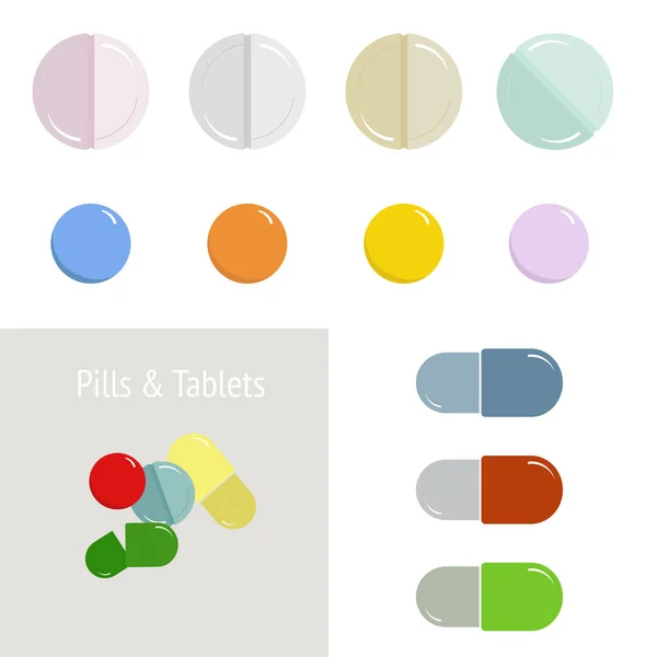 Rasterized Copy Multicolored Pills Capsules Isolated White Background — Stock Photo, Image