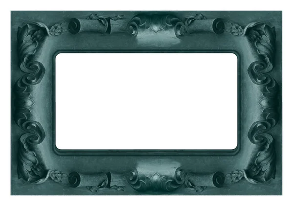 Бронзовая Рамка Картин Зеркал Фотографий Изолированных Белом Фоне Элемент Дизайна — стоковое фото
