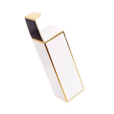 Beyaz arka planda izole edilmiş beyaz hediye kutusu