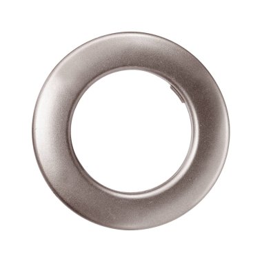Silver grommet isolated on a white background. Design element with clipping path