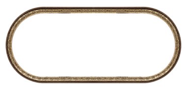 Panoramik ahşap çerçeve beyaz arka planda izole edilmiş resimler, aynalar veya fotoğraf için. Kırpma yolu ile tasarım ögesi