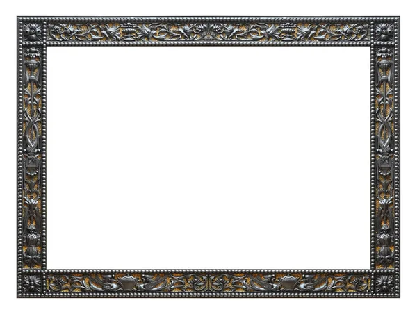 Silver Gold Frame Paintings Mirrors Photo Isolated White Background Design — Stock Photo, Image