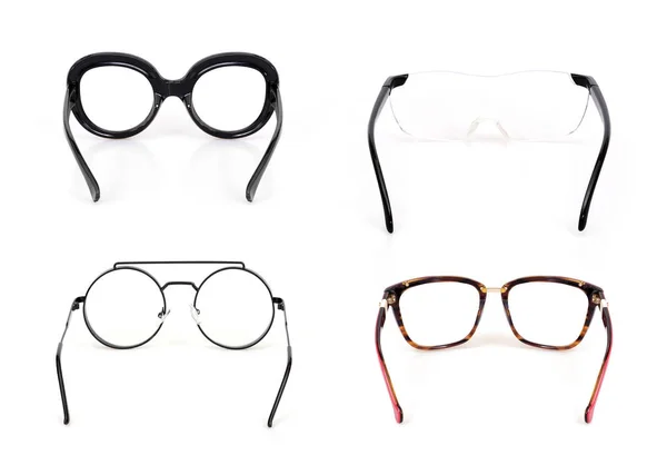 Sæt Briller Isoleret Hvid Baggrund Til Ansøge Portræt - Stock-foto