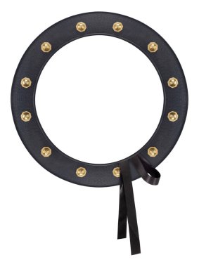 Siyah ahşap çerçeve, siyah yas yayı, resim, ayna ya da beyaz arka planda izole edilmiş fotoğraf için. Tasarım ögesi 