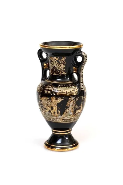 Suvenýr Řecka Formě Vázy Izolované Bílém Pozadí Mytologickou Postavou — Stock fotografie