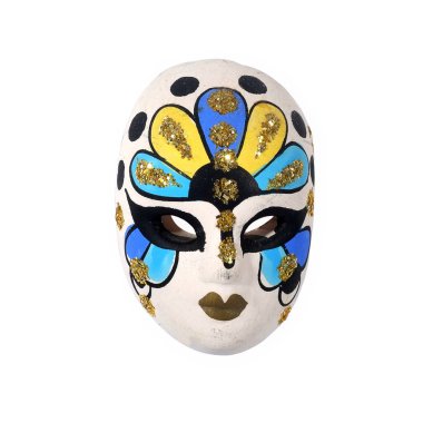 Venedik 'in maskeli manyetik hatırası. Kırpma yolu ile tasarım ögesi