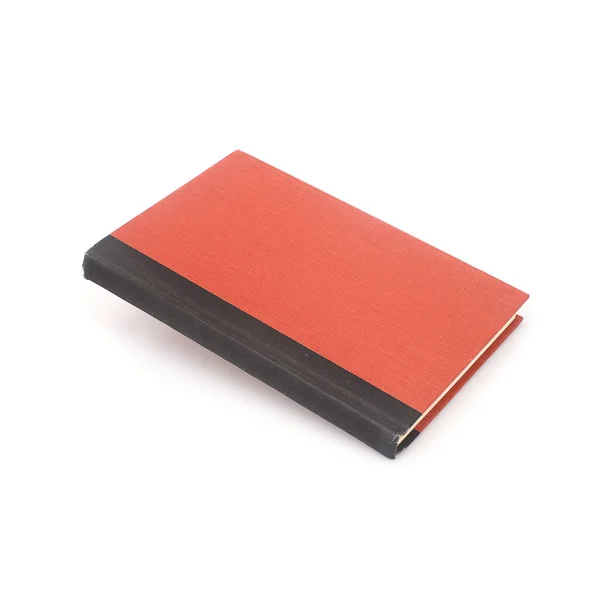 Livro Capa Vermelha Isolado Fundo Branco — Fotografia de Stock
