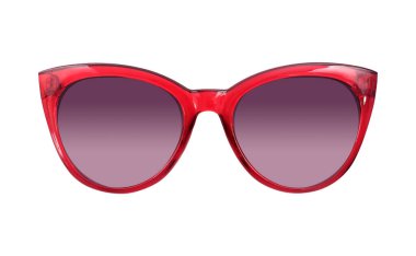 Bir portreye başvurmak için beyaz arkaplanda izole edilmiş güneş gözlükleri. Kırpma yolu ile tasarım ögesi