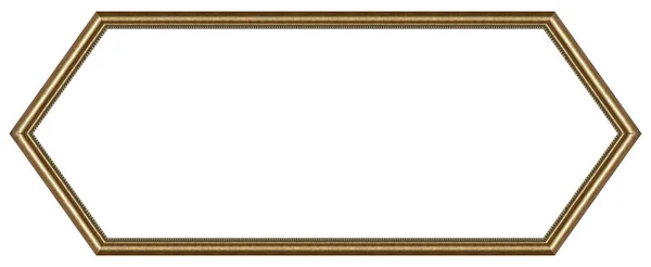 Golden Gothic Frame Paintings Mirrors Photo Isolated White Background Design — Stock Photo, Image