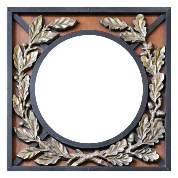 Wooden Frame Paintings Mirrors Photo Isolated White Background Design Element — Stock Photo, Image