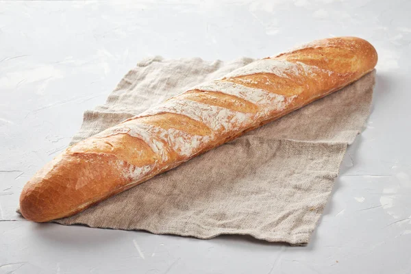 Білий Хліб Пшеничного Борошна Бетонний Фон — стокове фото